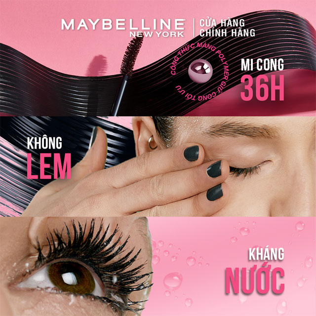 Mascara dai Mi và Cong Mi Maybelline