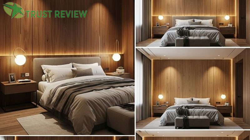Review 15 mẫu phòng ngủ ốp nhựa giả gỗ đẹp, sang trọng 22 Review 15 mẫu phòng ngủ ốp nhựa giả gỗ đẹp, sang trọng